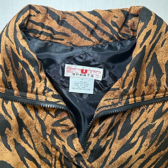Vintage Silk Animal Print Jacket by Stunt Sports - Picture 7 of 12